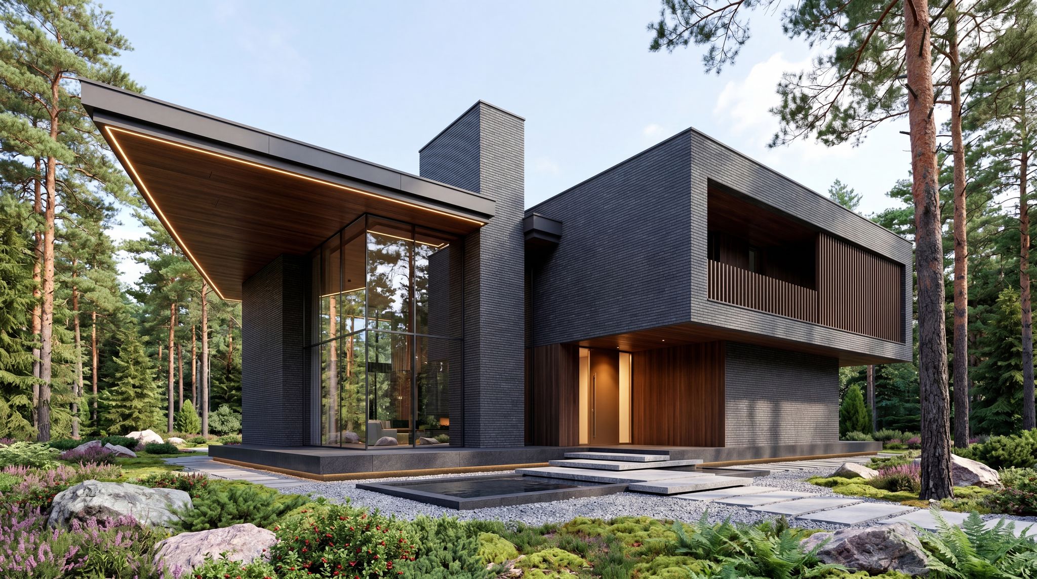 Реальный проект Premium House — дом в стиле Райт